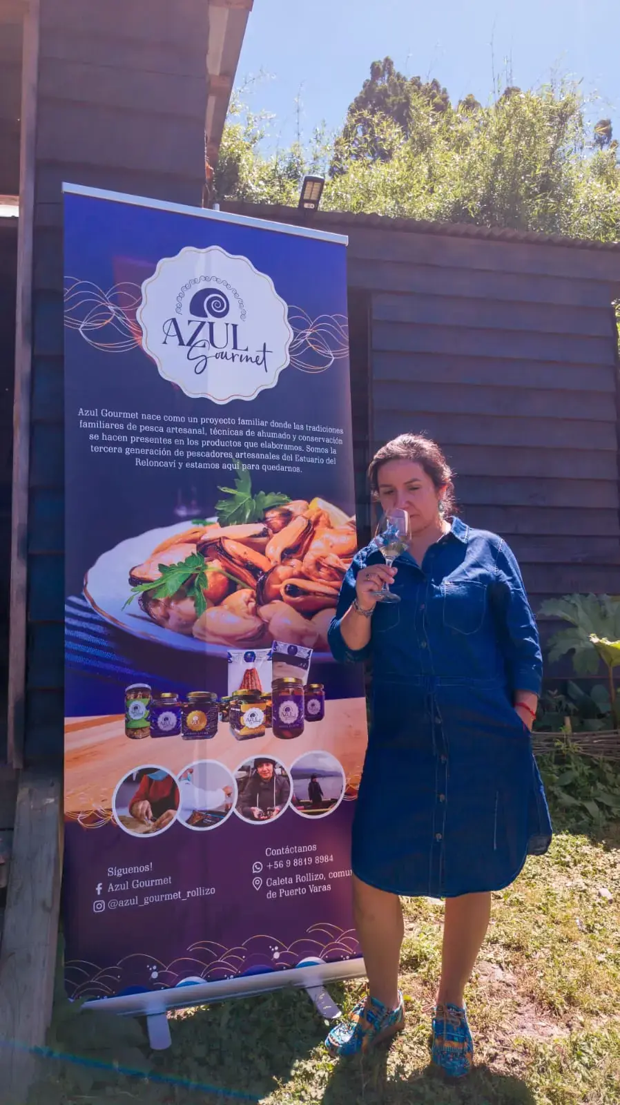 Stand de Azul Gourmet en una feria de Slow Food Chile