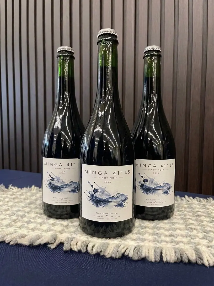 Tres botellas de vino Minga 41° LS, Pinot Noir